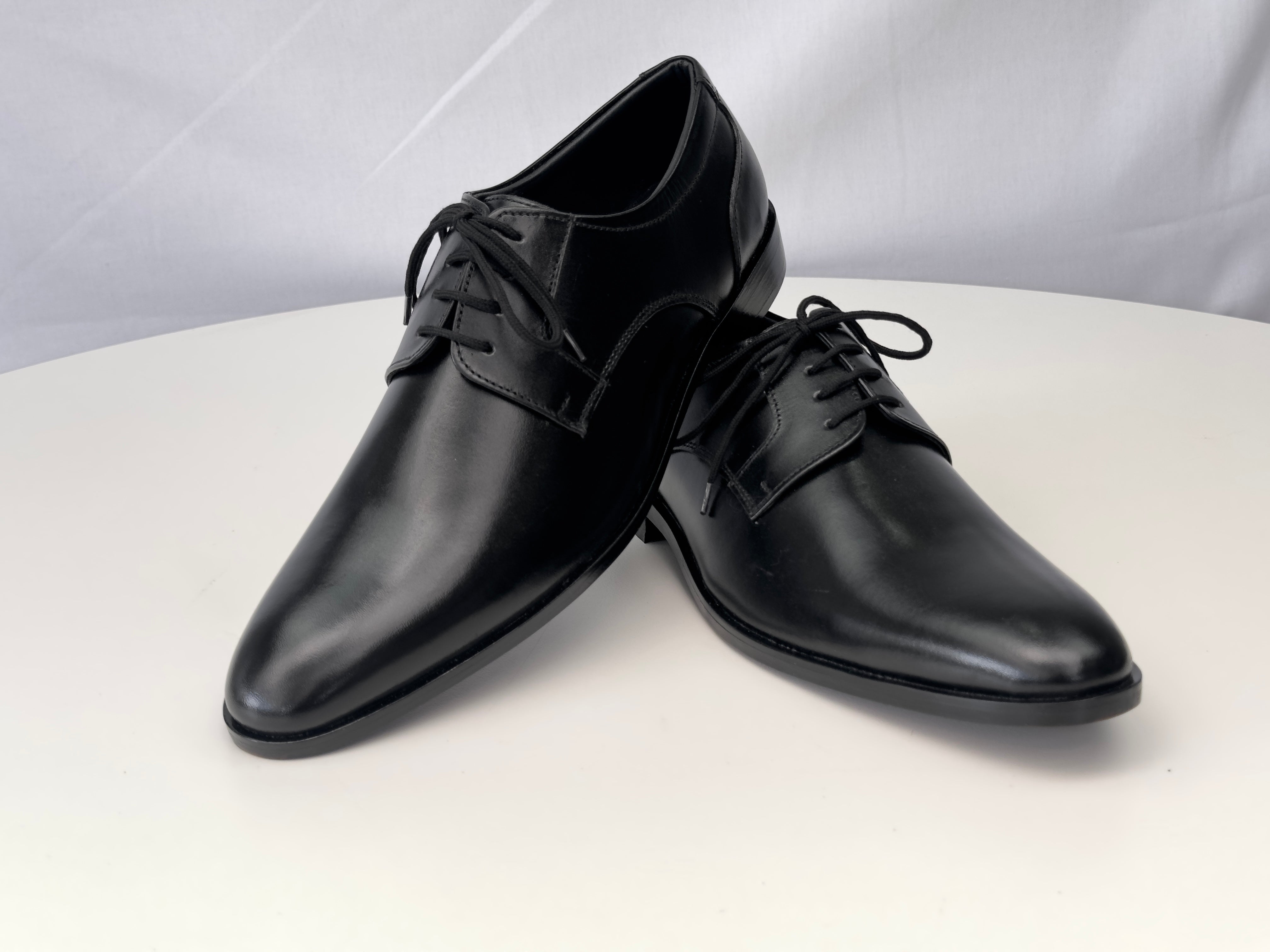 Handmade Original Cow Leather Oxford style Black Shoes