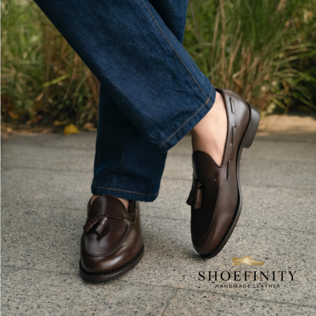 Berwick Burgandy Tassel Loafers (Classic Style)