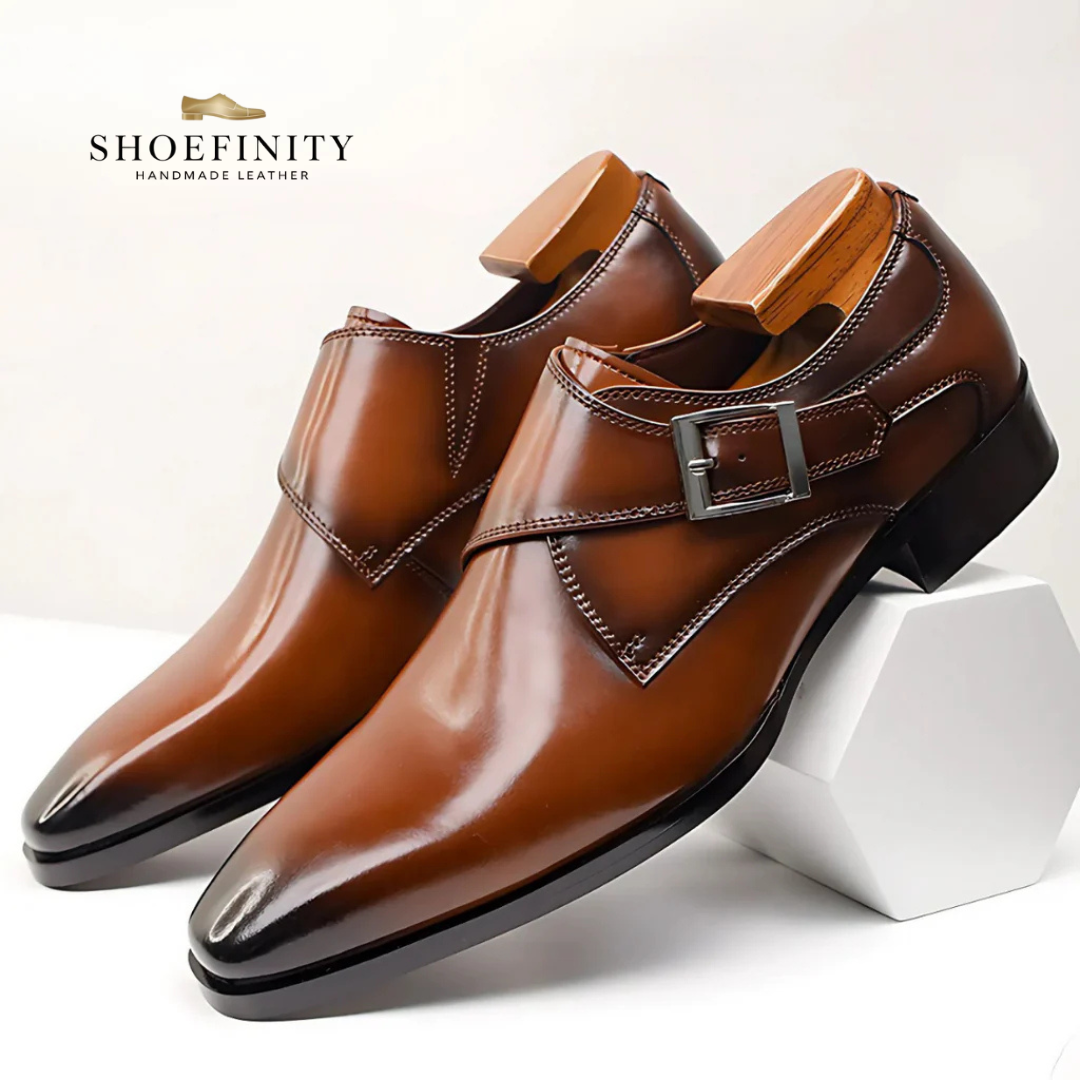 _Monkstap Vigilant black and brown Loafers