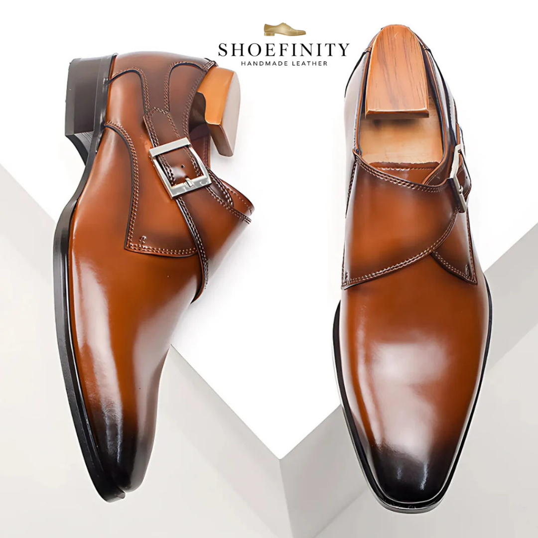 _Monkstap Vigilant black and brown Loafers