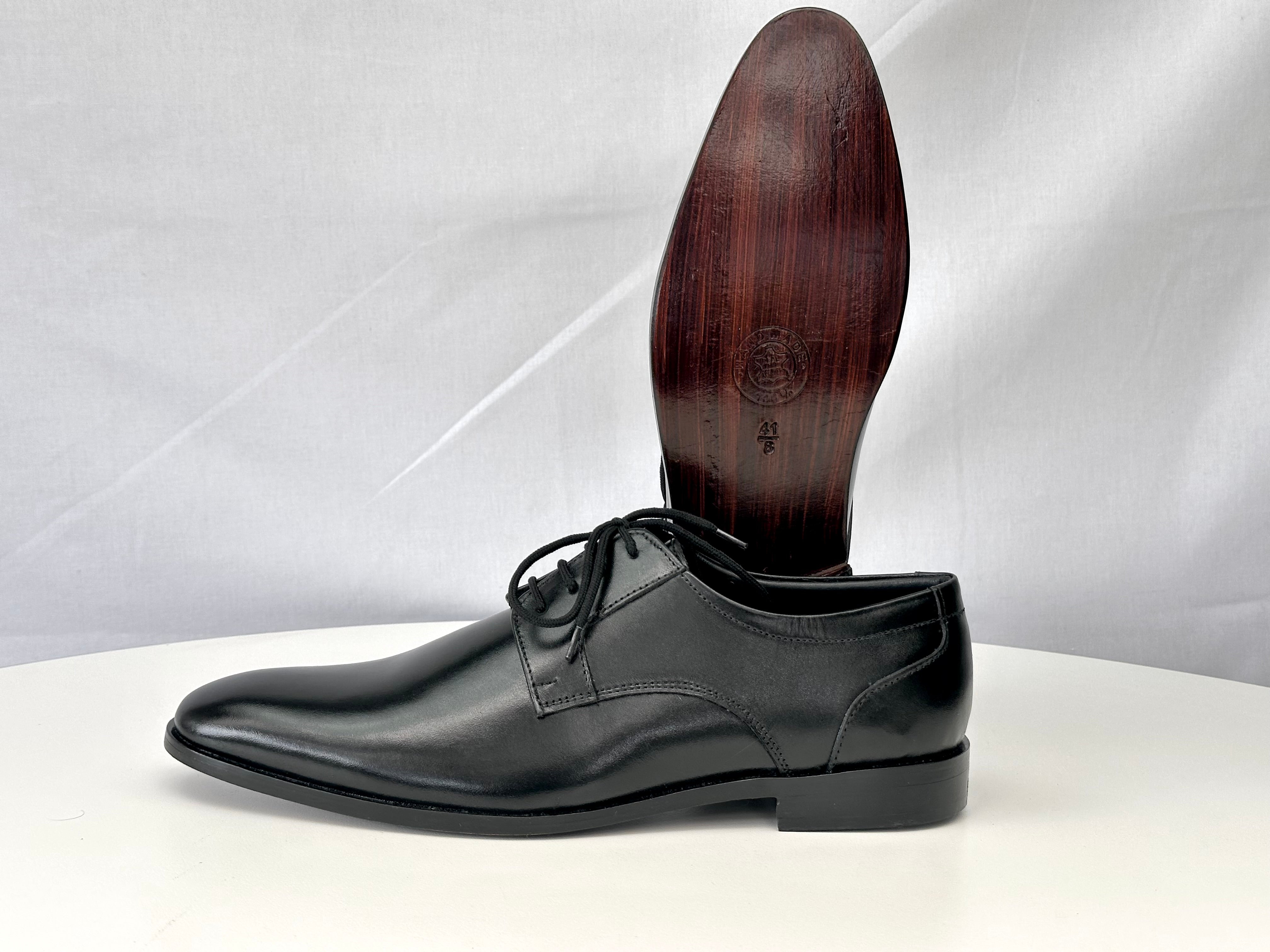 Handmade Original Cow Leather Oxford style Black Shoes