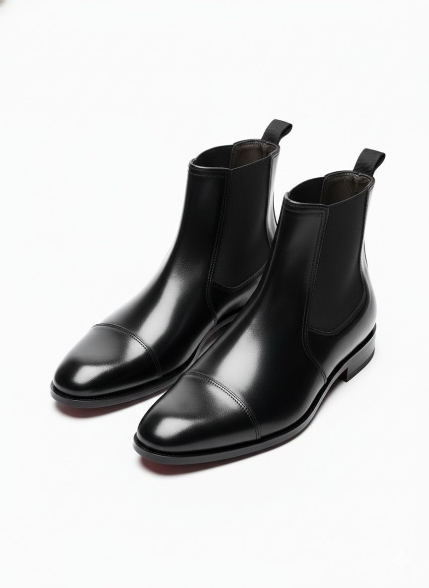 Handmade Original Cow Leather Oxford style Black Shoes