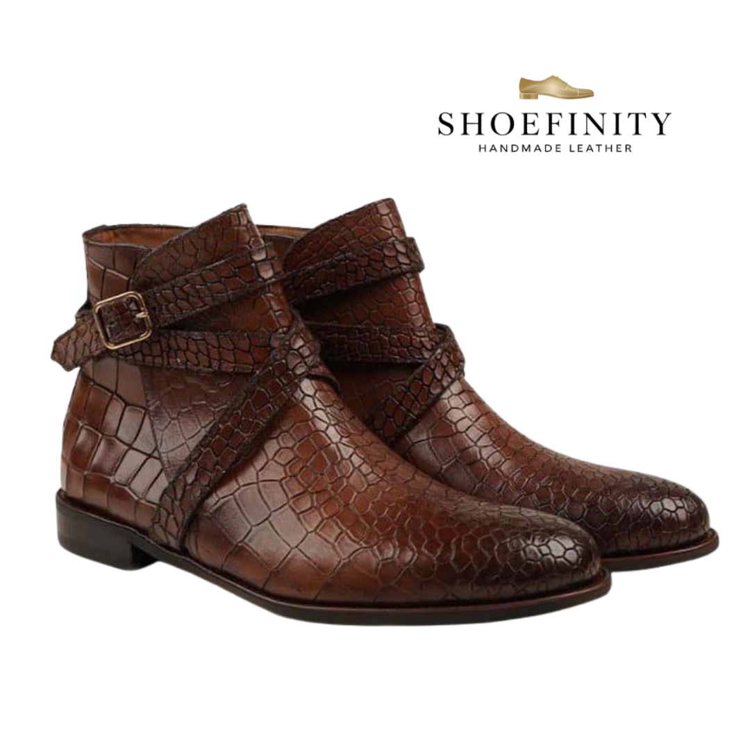Kongsvinger - Men's Burnished Oxblood Calf Leather Jodhpur Boot