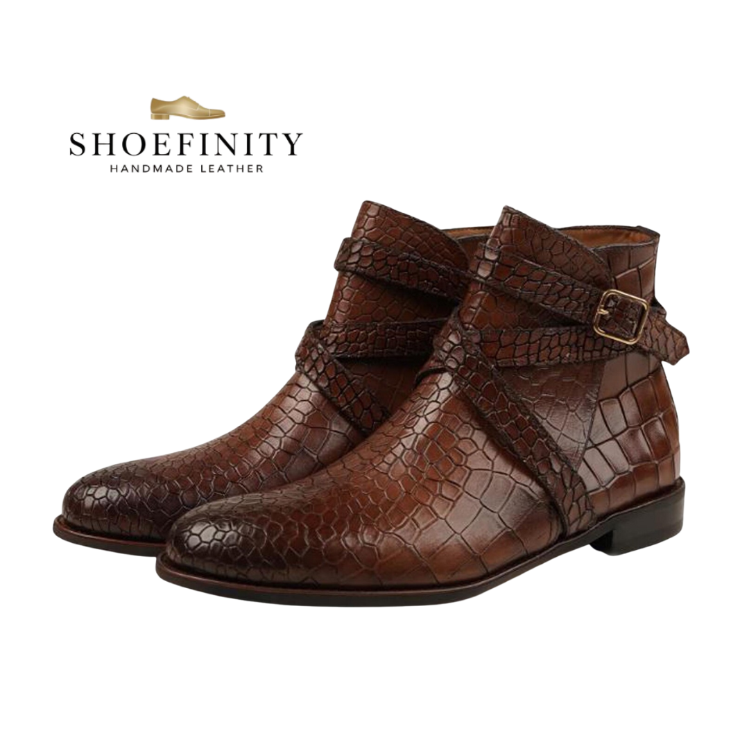 Kongsvinger - Men's Burnished Oxblood Calf Leather Jodhpur Boot