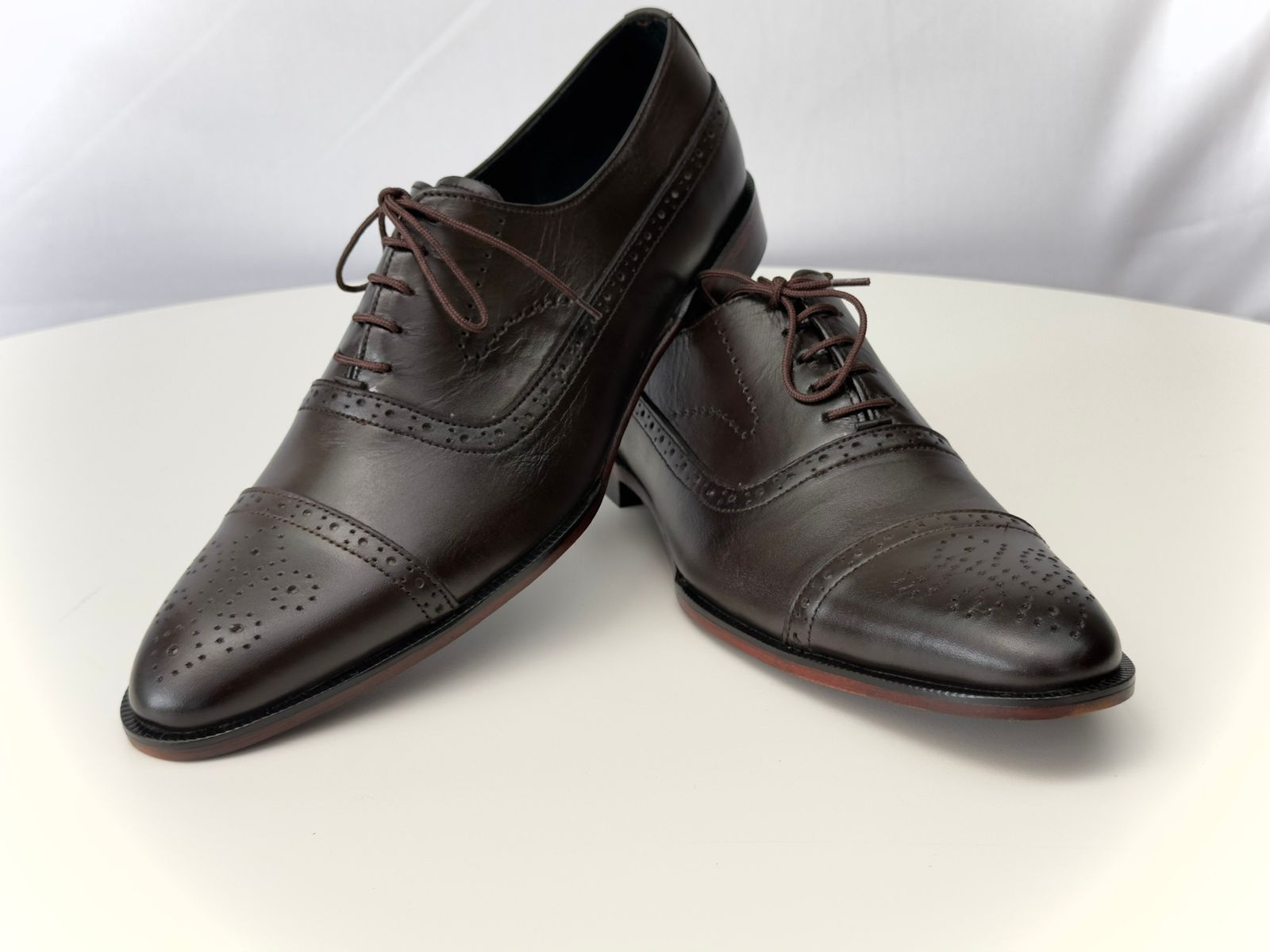 Handmade Original Cow Leather Oxford style Brown Shoes