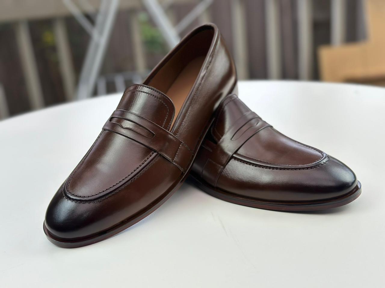 Handmade Original Cow Leather Oxford style Brown Shoes