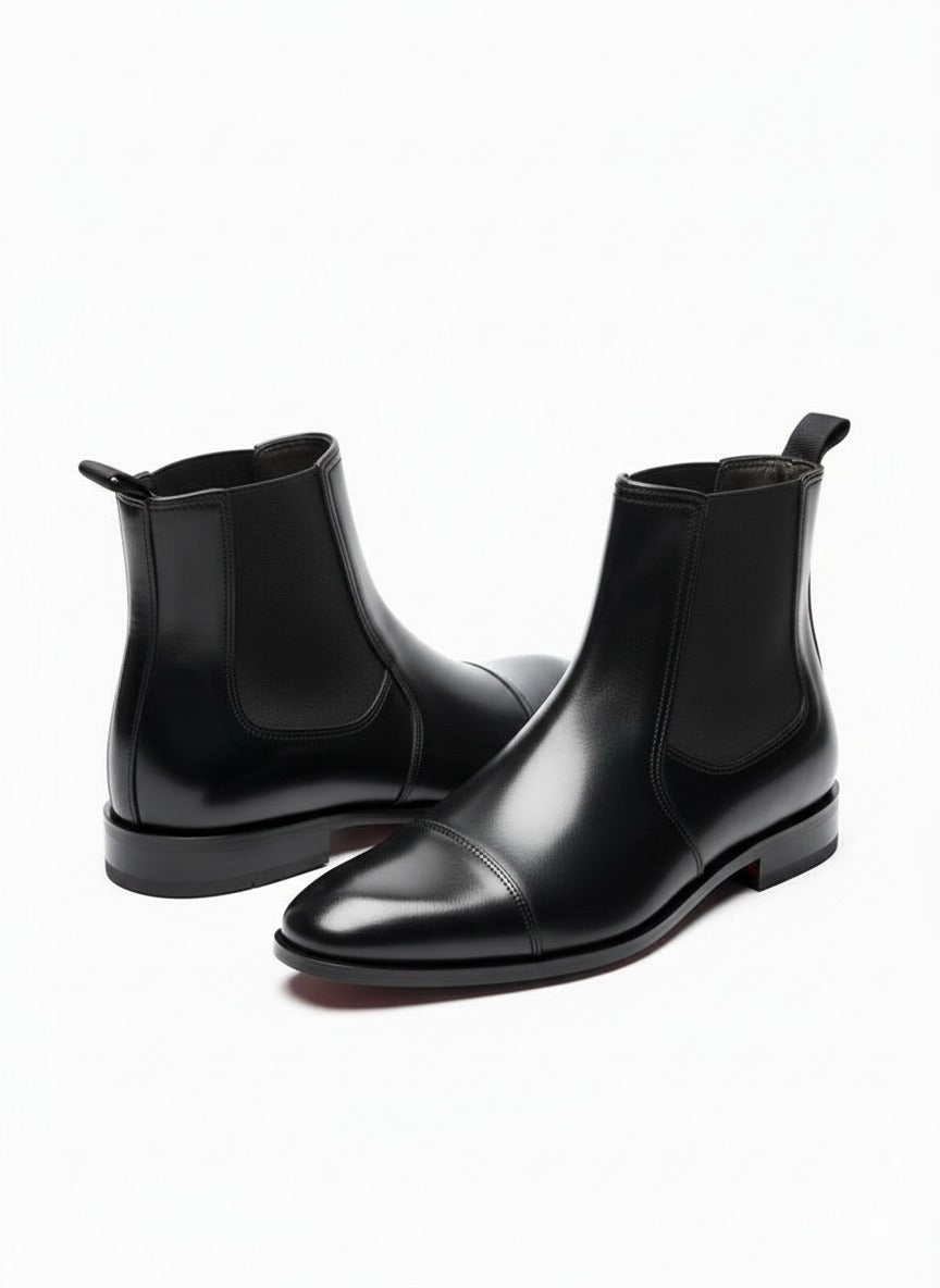 Handmade Original Cow Leather Oxford style Black Shoes