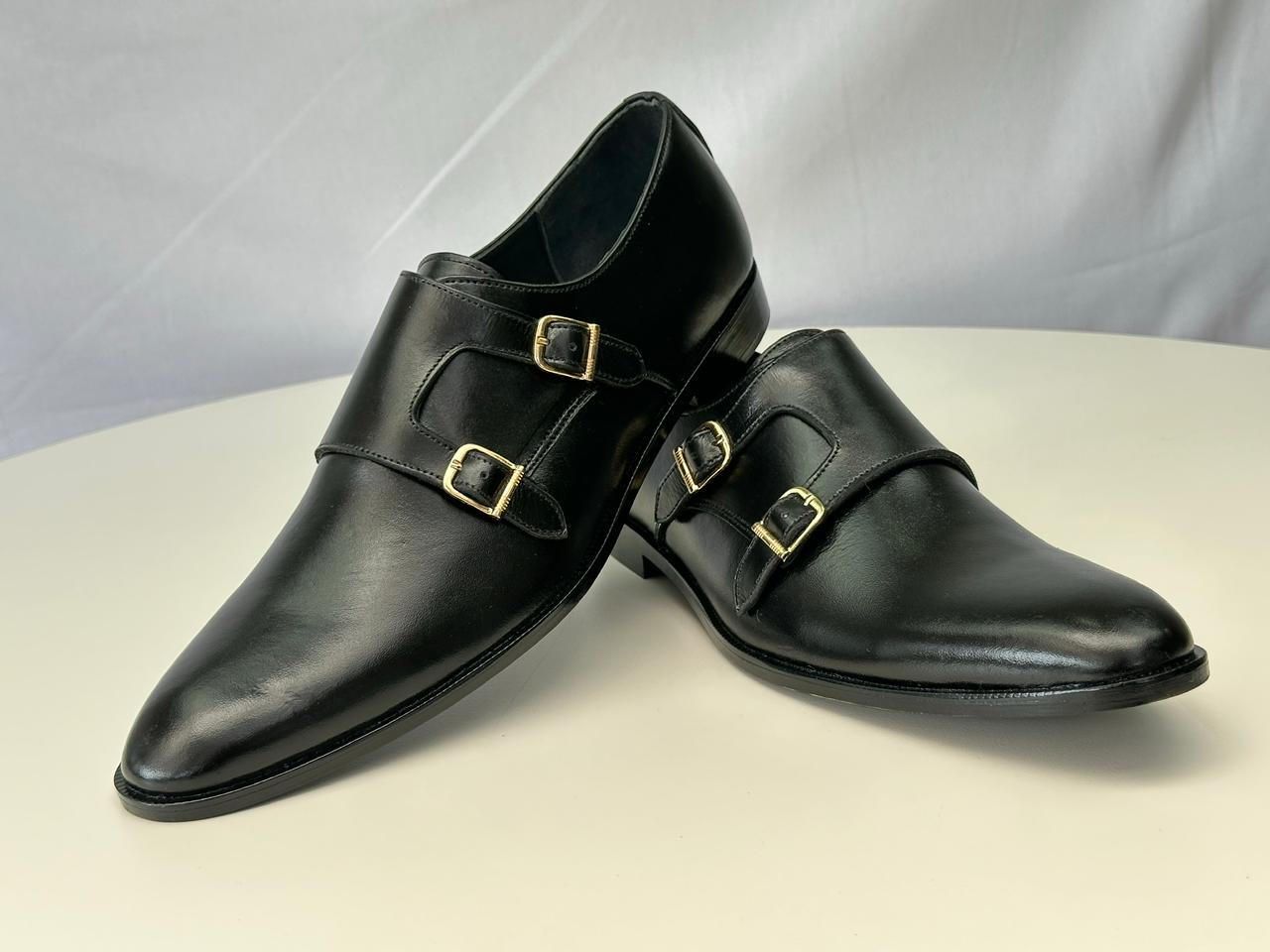 Handmade Original Cow Leather Oxford style Black Shoes